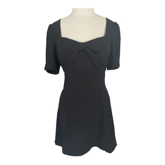 Stellah NWT Black Mini Dress | Bow Detail | Size Small - Picture 3 of 6